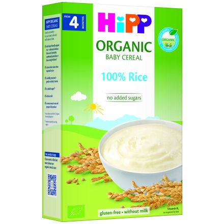 HIPP BIO Безмлечна инстантна каша Ориз 4+ месеца, 200 г