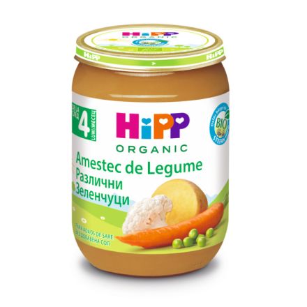 HIPP BIO Пюре различни зеленчуци 4070, 190 гр 