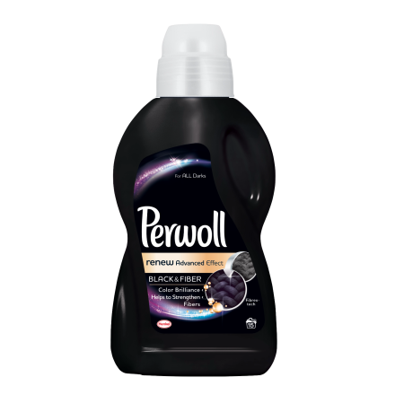 PERWOLL BLACK & FIBER Течен перилен препарат, 15 пранета, 900 мл.