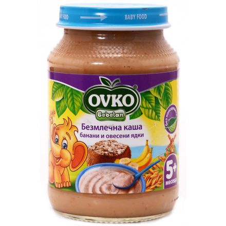 BEBELAN OVKO Безмлечна каша банани с овесени ядки 5+м., 190 гр