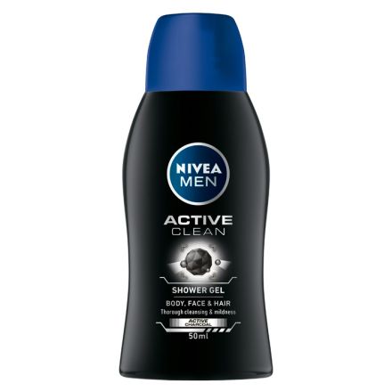 NIVEA MEN ACTIVE CLEAN Душ гел мини, 50 мл