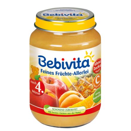 BEBIVITA Пюре различни плодове 1004, 190 гр