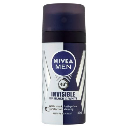 NIVEA MEN INVISIBLE ON BLACK & WHITE Мъжки део спрей мини, 35 мл