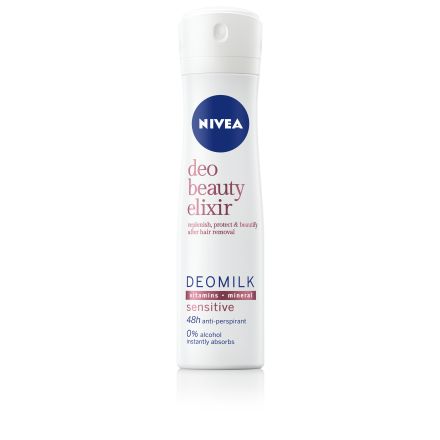 NIVEA DEOMILK Дамски део спрей Beauty Elixir Sensitive, 150 мл.