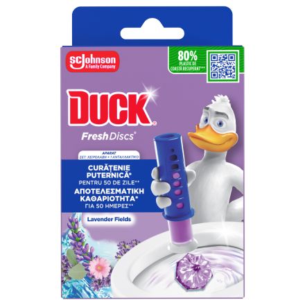 DUCKFRESH DISCS Гел ароматизатор за тоалетна чиния LAVENDER, 36 мл.