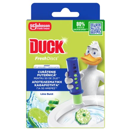 DUCK LIME Свежи гел дискове за тоалетна, 36 мл.