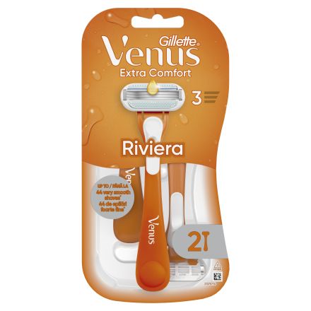 GILLETTE VENUS RIVIERA Дамска еднократна самобръсначка, 2 бр./оп
