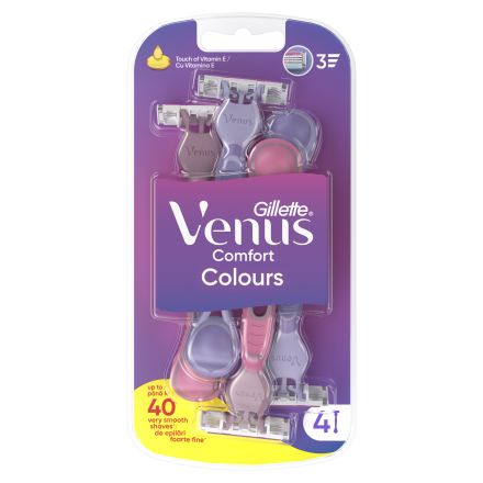 GILLETTE VENUS Еднократна самобръсначка 3 Colors, 4 бр./ оп.