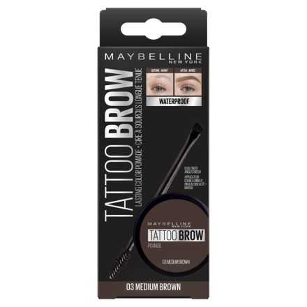 MAYBELLINE NEW YORK TATTOO BROW Помада за вежди 03, 1бр.