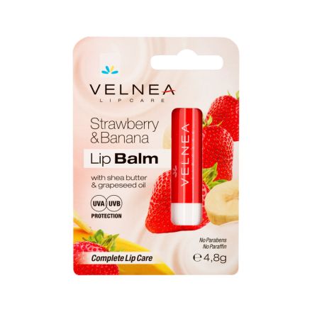 VELNEA STRAWBERRY AND BANANA Балсам за устни , 4.8 гр.