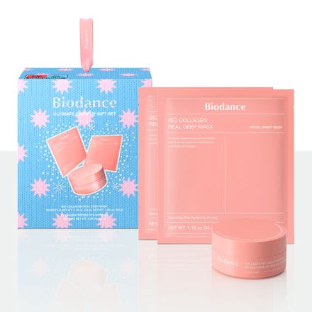 BIODANCE ULTIMATE GLOW COLLAGEN Комплект шийт маска 2бр.+пептидни пачове за очи